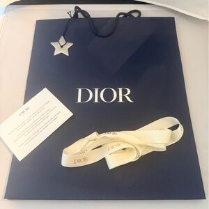 LG Dior Navy Bag with Ivory Ribbon